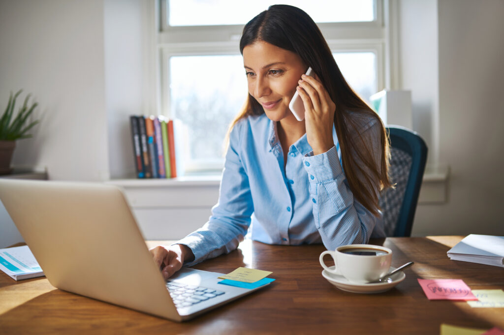 Lady Looking at Laptop